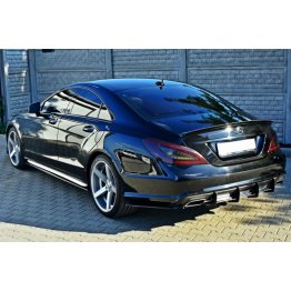 Накладка на диффузор заднего бампера на Mercedes CLS W218 AMG Line